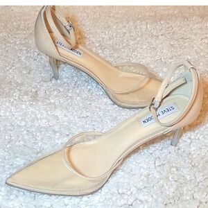 STEVE MADDEN Transparent PVC Heels Size 9.5